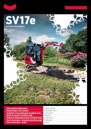 Electric Crawler Excavators Yanmar SV17e
