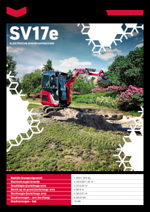 Electric Crawler Excavators Yanmar SV17e