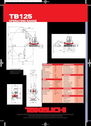 Mini Excavators Takeuchi TB 125