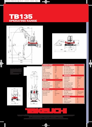 Mini Excavators Takeuchi TB 135