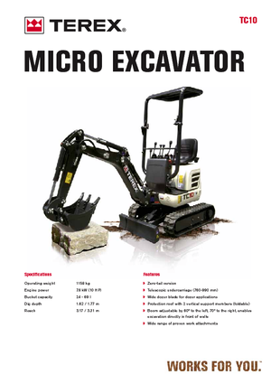 Mini ekskavatörler Terex TC 10 Z