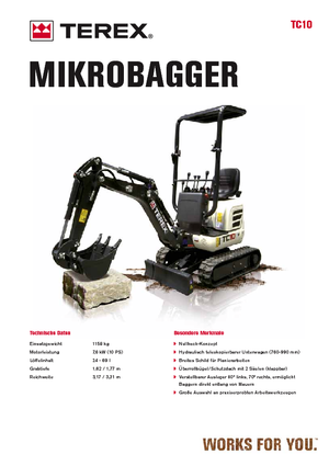Mini ekskavatörler Terex TC 10 Z