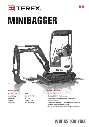 Mini Excavators Terex TC 15