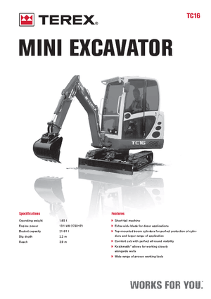 Mini Excavators Terex TC 16