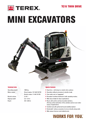 Mini Excavators Terex TC 16 Twindrive