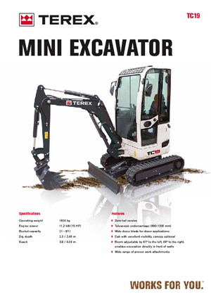 Mini Excavators Terex TC 19 Z