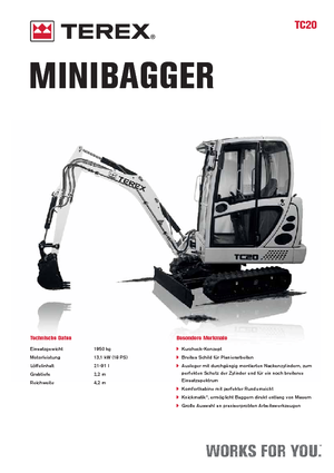 Mini Excavators Terex TC 20