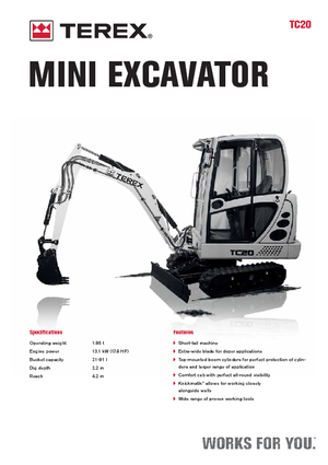 Mini Excavators Terex TC 20