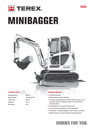 Mini Excavators Terex TC 25