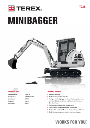 Mini Excavators Terex TC 35
