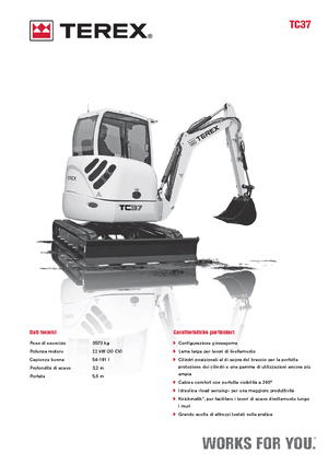 Mini Excavators Terex TC 37