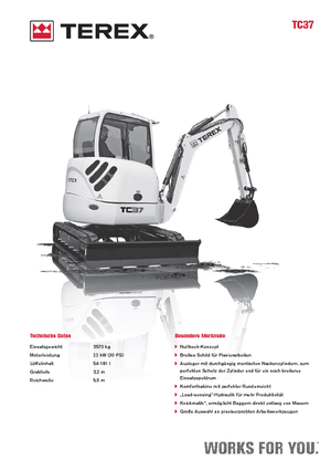 Mini Excavators Terex TC 37