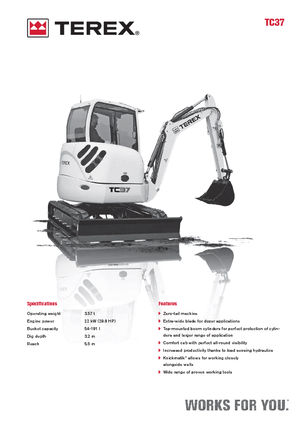 Mini Excavators Terex TC 37