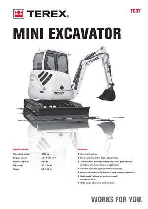 Mini Excavators Terex TC 37