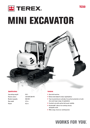 Mini Excavators Terex TC 50