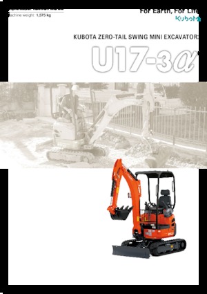 Mini ekskavatörler Kubota U17-3a