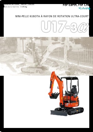 Mini ekskavatörler Kubota U17-3a