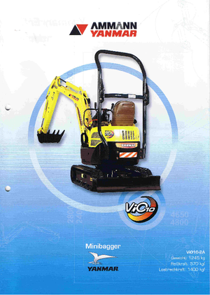 Mini Excavators Yanmar VIO 10-2 A