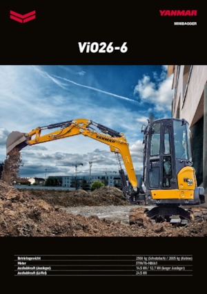Mini Excavators Yanmar VIO 26-6 CR