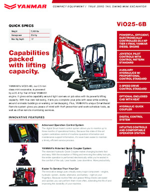 Mini Excavators Yanmar ViO25-6B