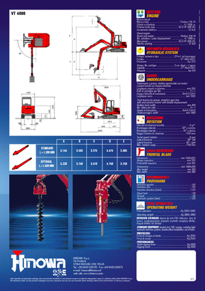 Mini Excavators Hinowa VT 4000