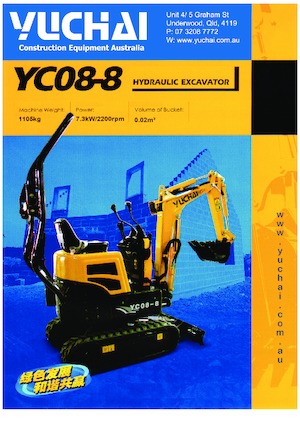 Mini Excavators Yuchai YC08-8