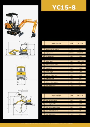 Mini Excavators Yuchai YC15-8