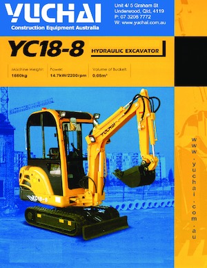 Mini ekskavatörler Yuchai YC18-8