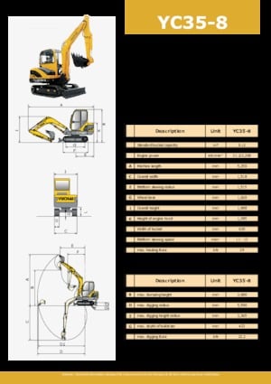 Mini ekskavatörler Yuchai YC35-8