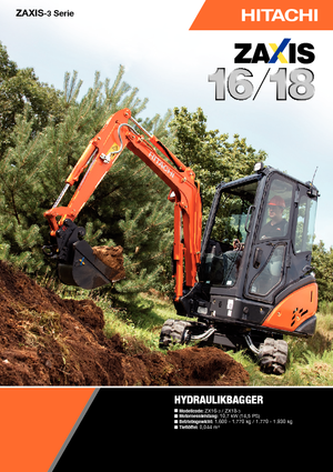 Mini ekskavatörler Hitachi ZX 18-3