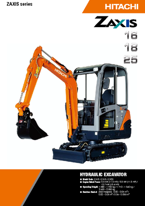 Mini Excavators Hitachi ZX 16