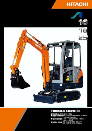 Mini ekskavatörler Hitachi ZX 18