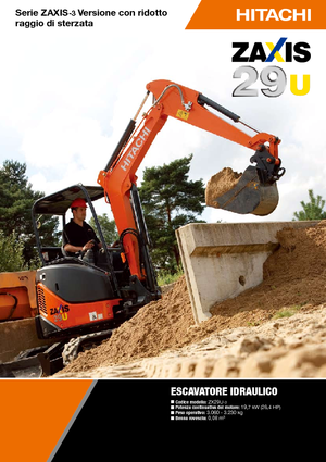 Mini ekskavatörler Hitachi ZX 29 U 3
