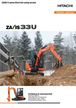 Mini Excavators Hitachi ZX33U-5A