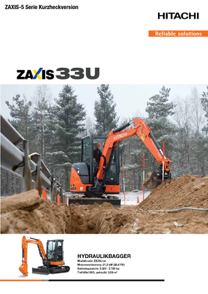 Mini Excavators Hitachi ZX33U-5A