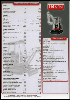 Mini Excavators Takeuchi TB 016 S