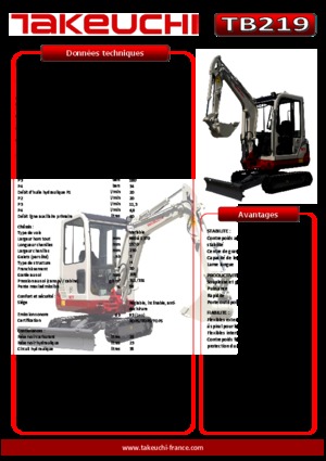 Mini ekskavatörler Takeuchi TB219S