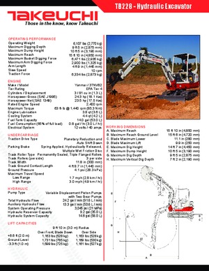 Mini Excavators Takeuchi TB 228 