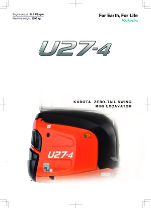 Mini Excavators Kubota U27-4 NGL