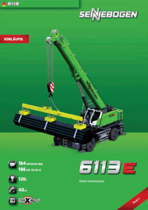 Mobile cranes - Telescopic boom Sennebogen 6113E