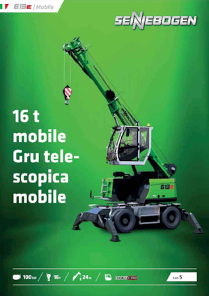 Mobile cranes - Telescopic boom Sennebogen 613E