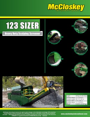Mobile Screening Plants McCloskey 123 Sizer