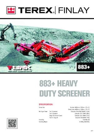 Mobil tarama tesisleri Terex-Finlay 883+