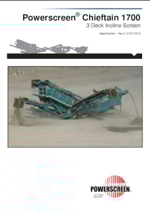 Mobil tarama tesisleri Powerscreen Chieftain 1700 3 Deck