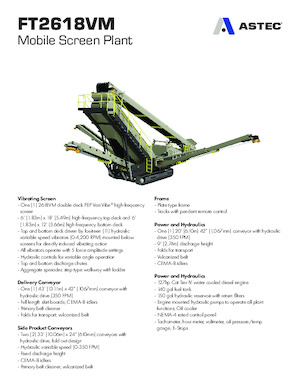 Mobile Screening Plants Astec FT2618VM