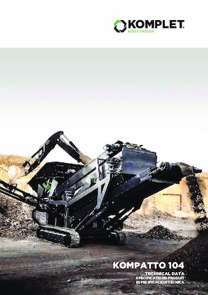 Mobil tarama tesisleri Komplet KOMPATTO 104