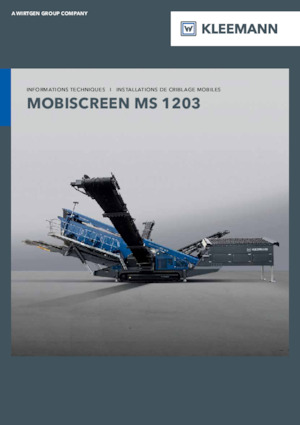 Mobil tarama tesisleri Kleemann MS 1203