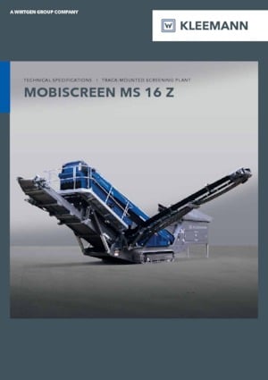Mobile Screening Plants Kleemann MS 16 Z
