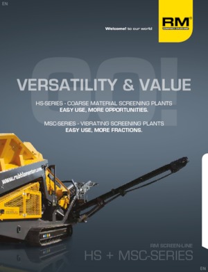 Mobil tarama tesisleri Rubble Master MSC 8500M-3D