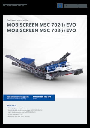 Mobil tarama tesisleri Kleemann MSC 702i EVO